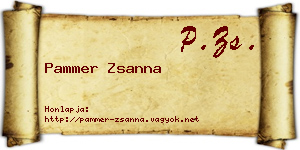 Pammer Zsanna névjegykártya